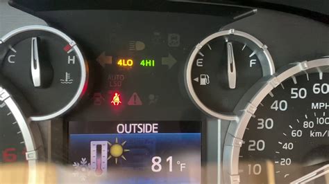 THE TRACTION CONTROL LIGHT, THE "VCS OFF" LIGHT AND THE 4HI LIGHT ALL CAME ON AND WERE BLINKING. . Toyota tundra 4hi light flashing abs and traction control light on